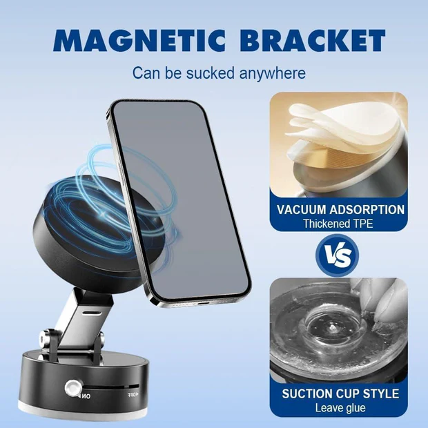(Limited Time Discount 🔥 Last Day) Vacuum Magnetic Suction Car Phone Holder