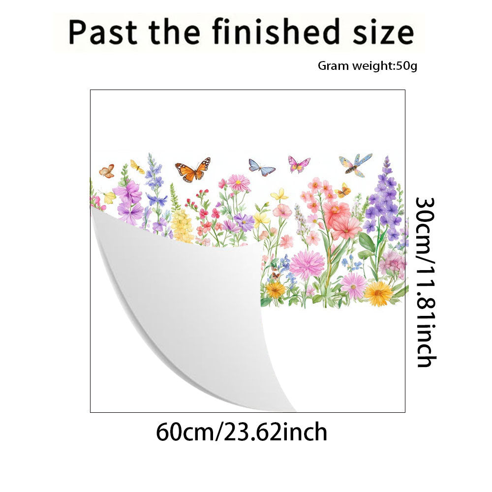 💐Colorful Floral Bouquet Window Sticker🖼️(Cut to size freely)